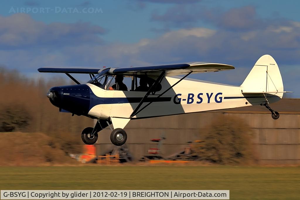 G-BSYG, 1947 Piper PA-12 Super Cruiser C/N 12-2106, Yankee Golf whizzing past just before it was put into a rather steep climb out!!