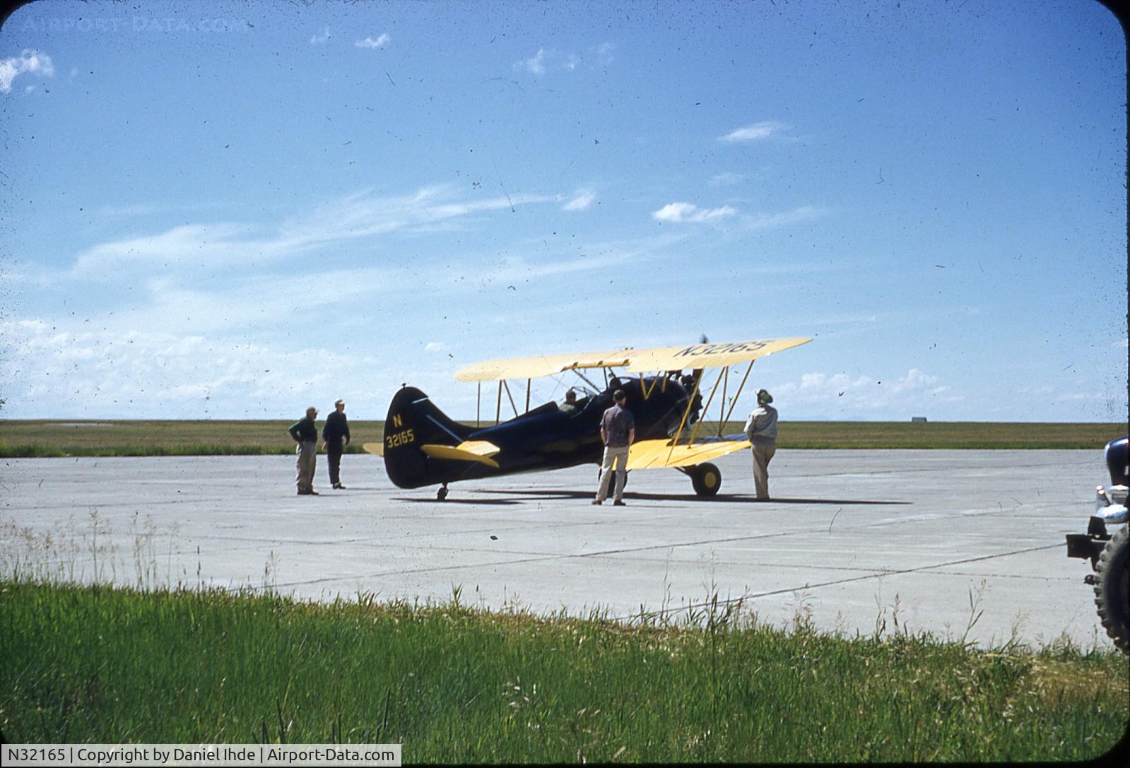 N32165, WACO UPF-7 C/N Not found N32165, Old Kodachrome photo my dad took of this old Waco in the 1950's. Registered as N32165.  Photo taken at Malmstrom AFB Mt in 1952.