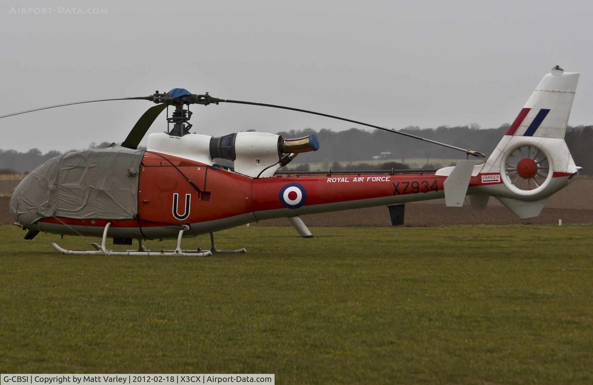 G-CBSI, 1978 Westland SA-341D Gazelle HT3 C/N WA1736, Sat at Northrepps.