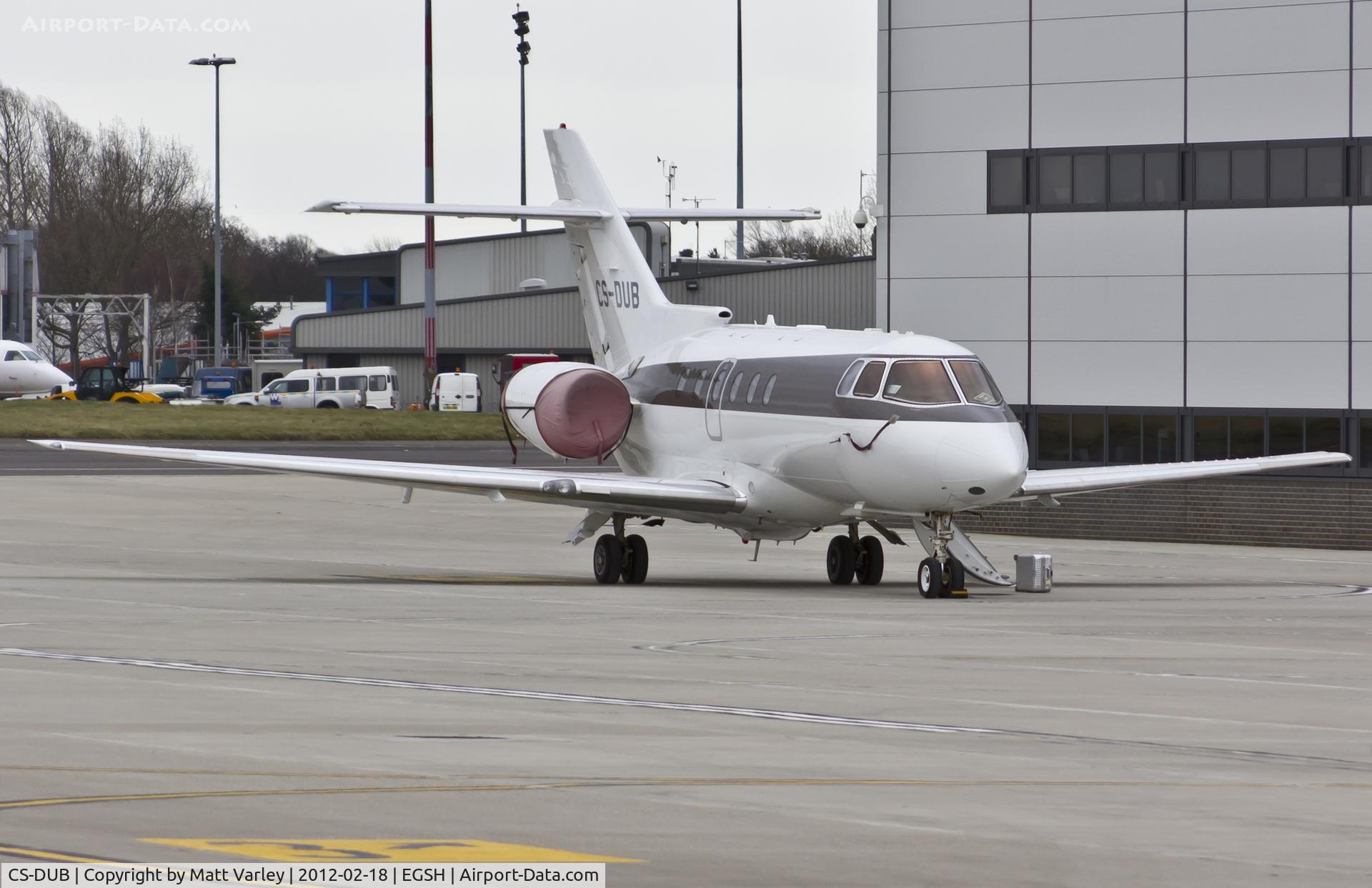 CS-DUB, 2008 Raytheon Hawker 750 C/N HB-0005, Sat on stand at SaxonAir.