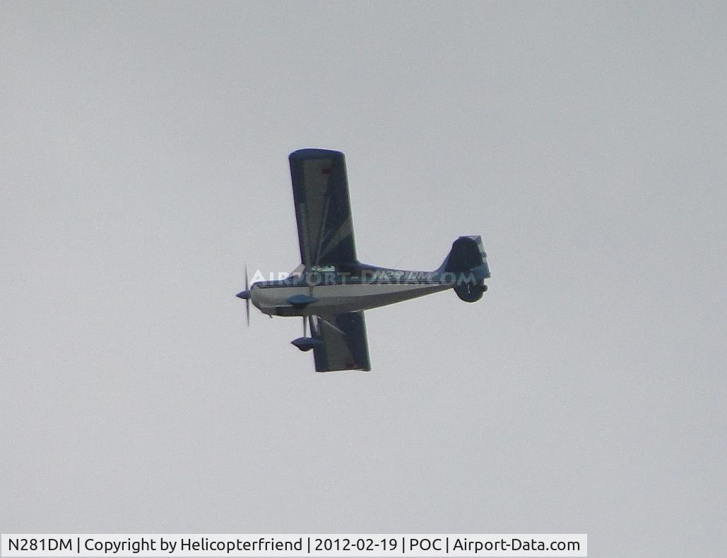 N281DM, 1999 American Champion 7GCBC C/N 1258-99, High pass over runway 26L