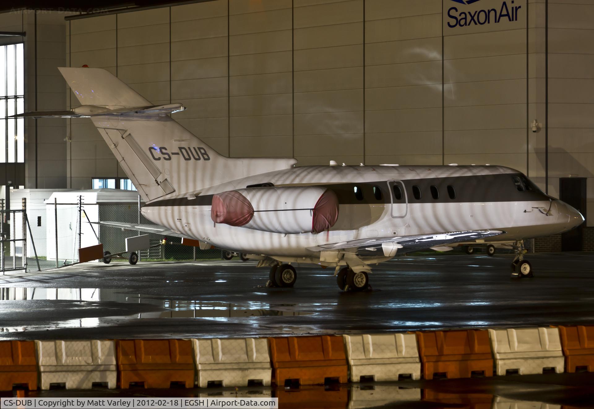 CS-DUB, 2008 Raytheon Hawker 750 C/N HB-0005, Sat on stand at SaxonAir.