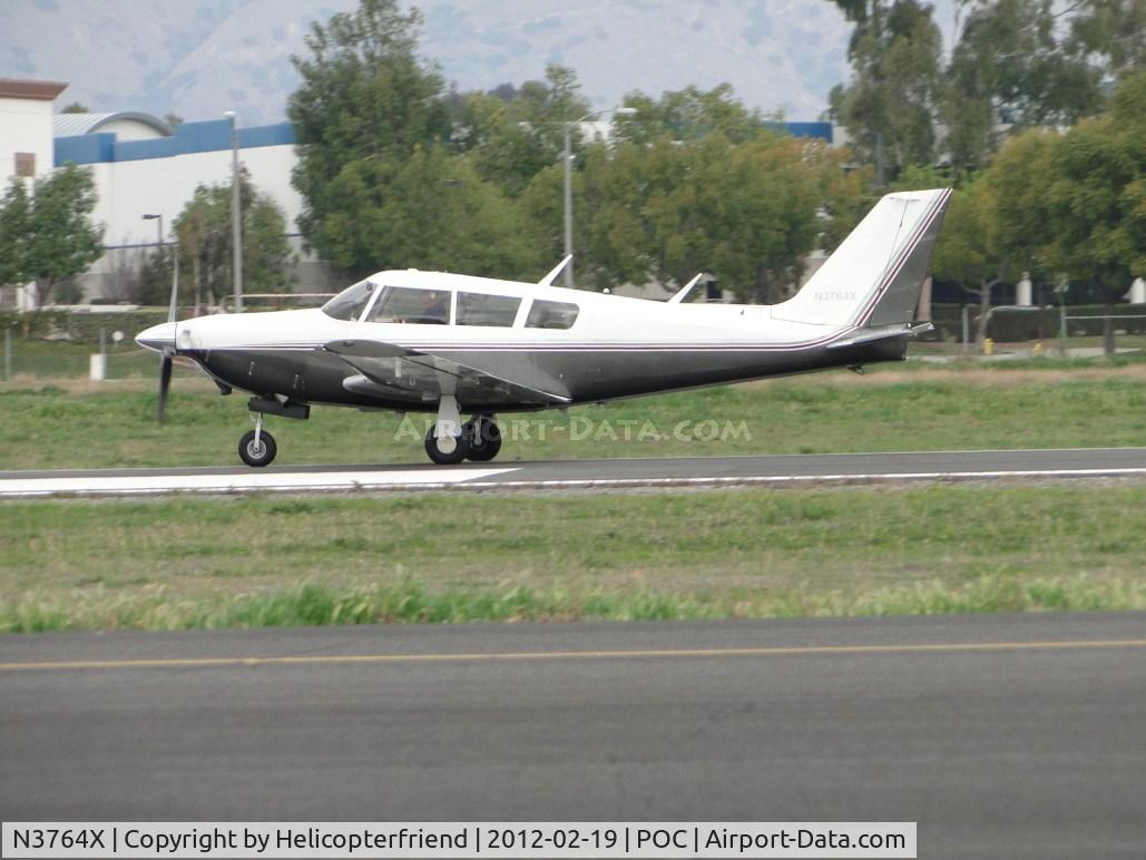 N3764X, Piper PA-24 C/N 24-4973, Rolling out after landing on runway 26L