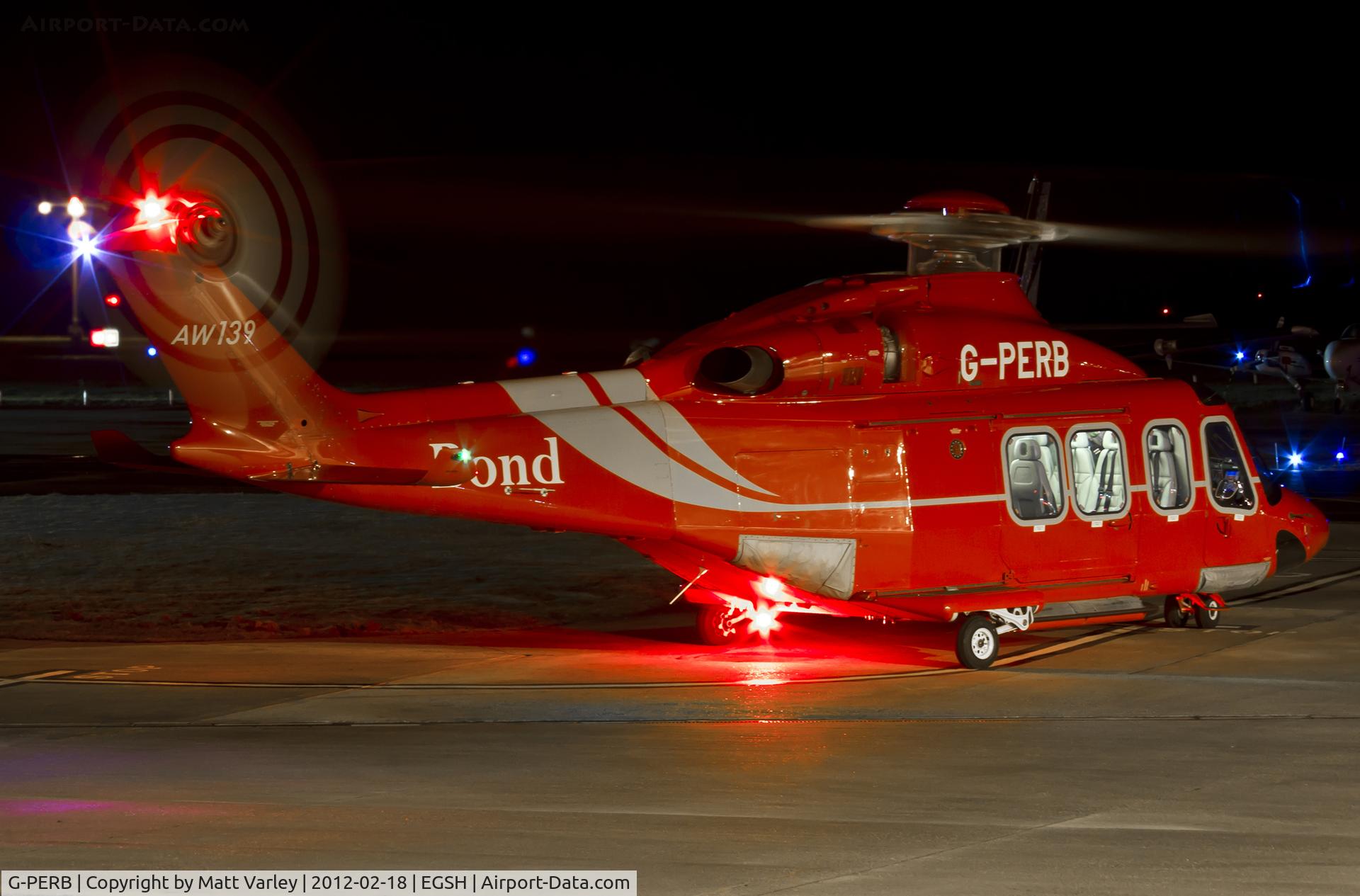 G-PERB, 2011 AgustaWestland AW-139 C/N 41261, About to depart the skydrift apron.