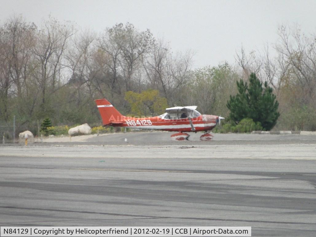 N84129, 1969 Cessna 172K Skyhawk C/N 17258344, Just landed and rolled out and heading towards the fueling station