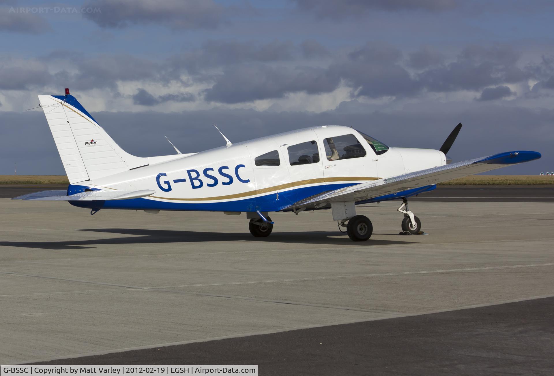 G-BSSC, 1982 Piper PA-28-161 Warrior ll C/N 28-8216176, Sat on stand at SaxonAir.
