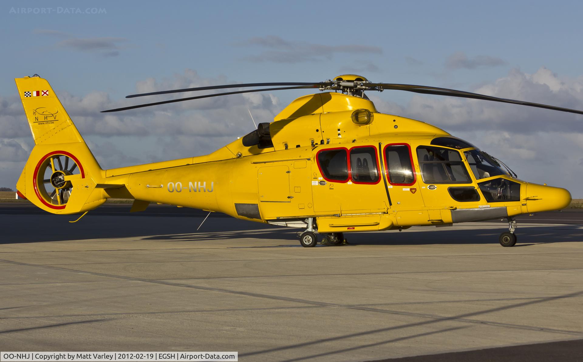 OO-NHJ, 2009 Eurocopter EC-155B-1 C/N 6842, Sat on stand at saxonAir.