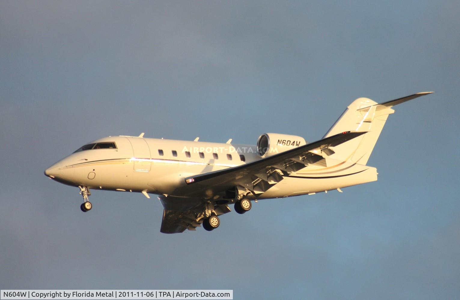 N604W, 1999 Bombardier Challenger 604 (CL-600-2B16) C/N 5421, Challenger 604