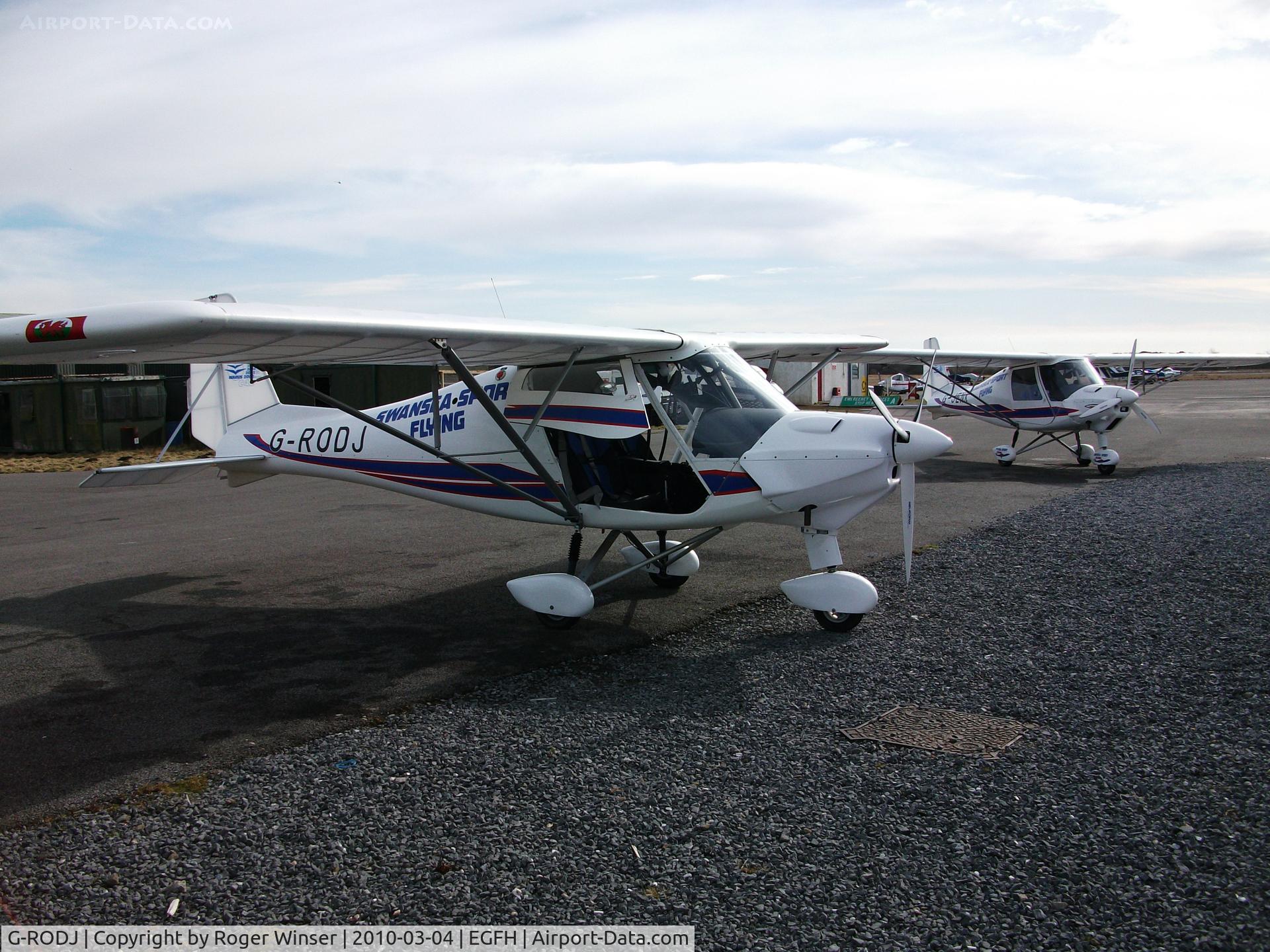 G-RODJ, 2007 Comco Ikarus C42 FB80 C/N 0709-6912, Ikarus C42 ultralight training aircraft based at EGFH