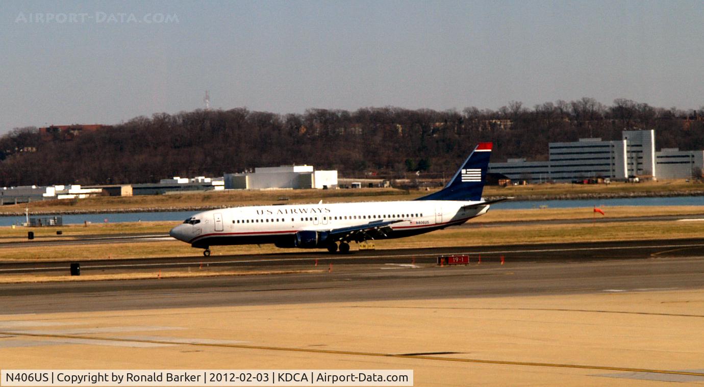 N406US, 1988 Boeing 737-401 C/N 23876, Take off DCA, VA