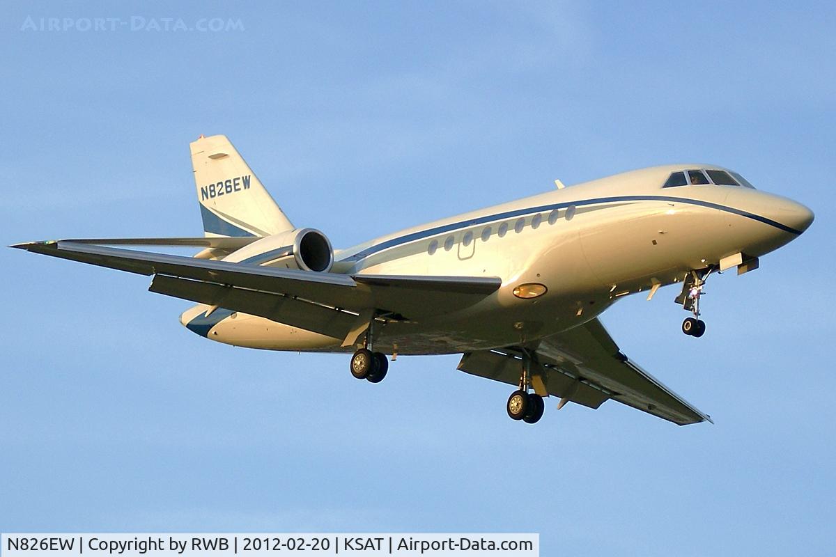 N826EW, 1998 Dassault Falcon 2000 C/N 58, On approach 12R at sunset