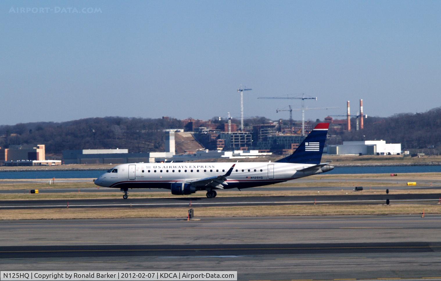 N125HQ, 2007 Embraer 175LR (ERJ-170-200LR) C/N 17000202, Landing roll out DCA