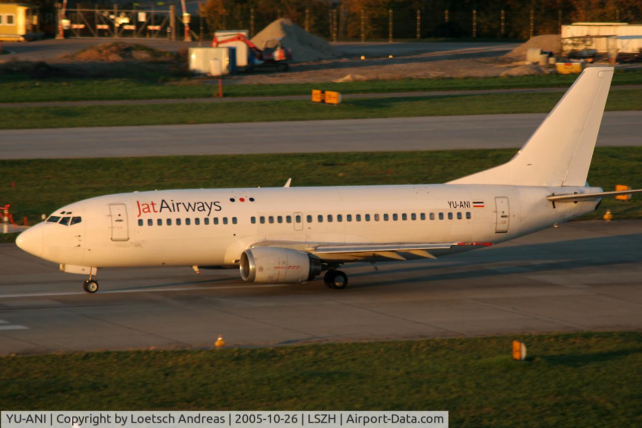 YU-ANI, 1985 Boeing 737-3H9 C/N 23416, JAT Airways