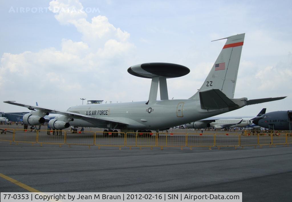77-0353, 1977 Boeing E-3B Sentry C/N 21553/932, ZZ Kadena AFB Okinawa / Singapore Airshow 2012