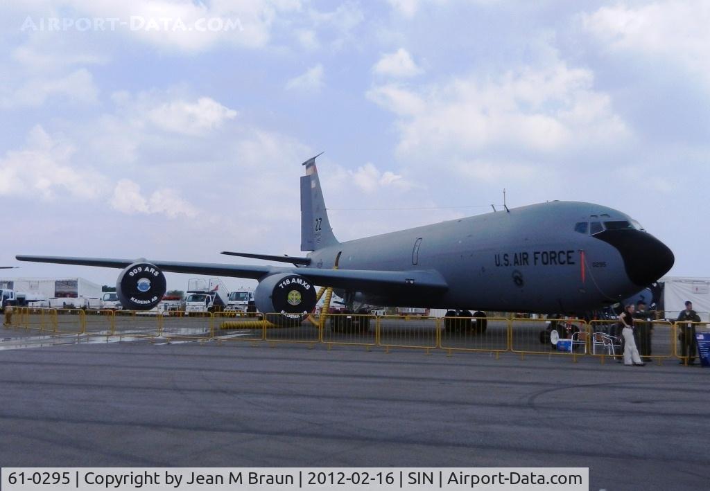 61-0295, 1961 Boeing KC-135R Stratotanker C/N 18202, ZZ Kadena AFB Okinawa 718 AMXS  909 ARS / Singapore Airshow 2012