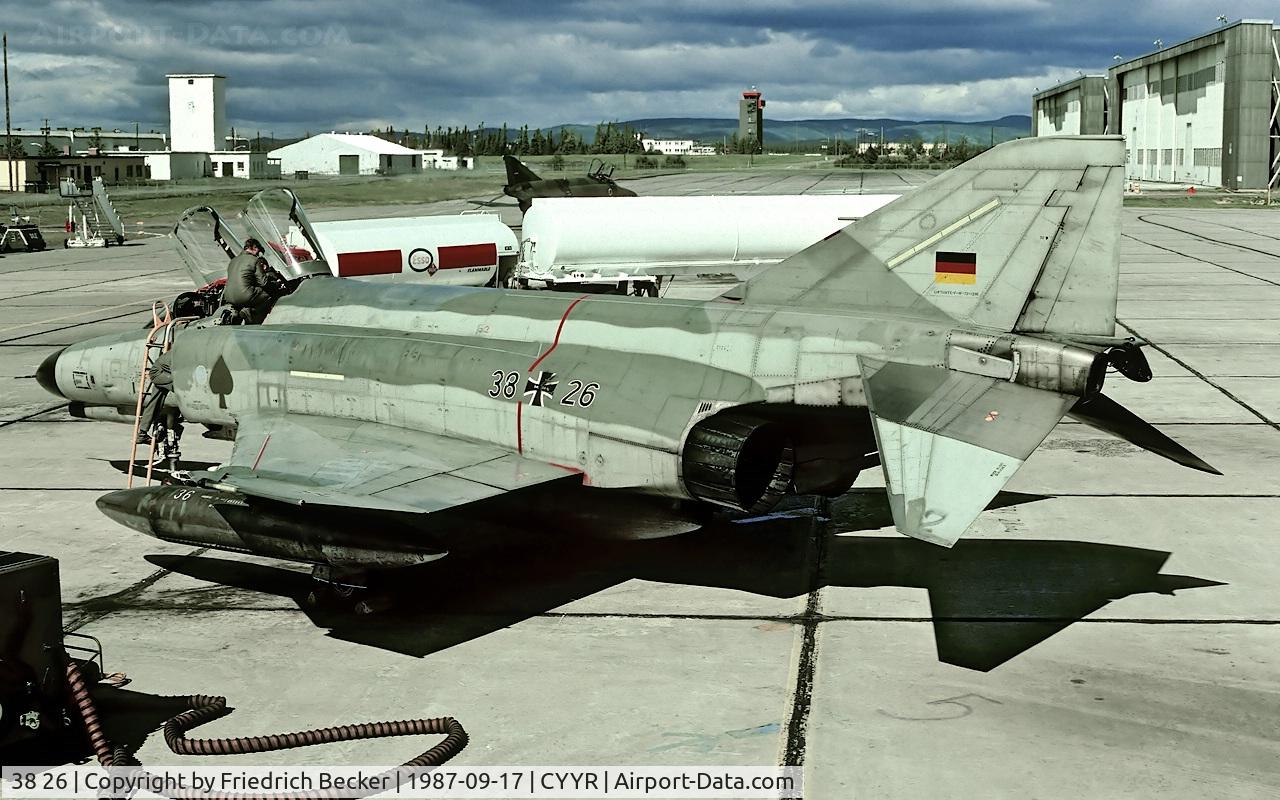 38 26, 1972 McDonnell Douglas F-4F Phantom II C/N 4681, flightline at Goose Bay