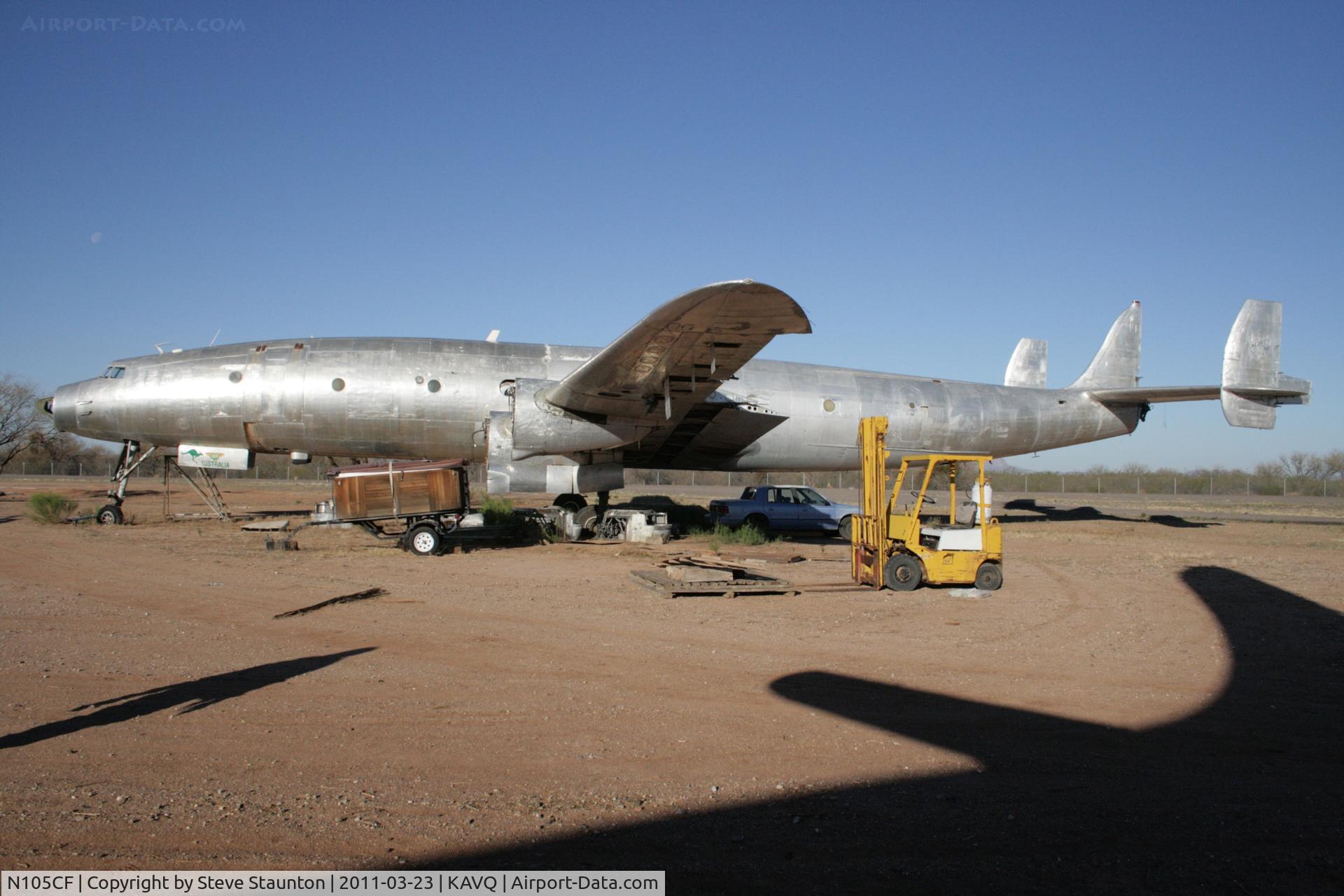 N105CF, 1953 Lockheed C-121G (R7V-1) Super Constellation C/N 1249B-4137, Taken at Avra Valley Airport, in March 2011 whilst on an Aeroprint Aviation tour
