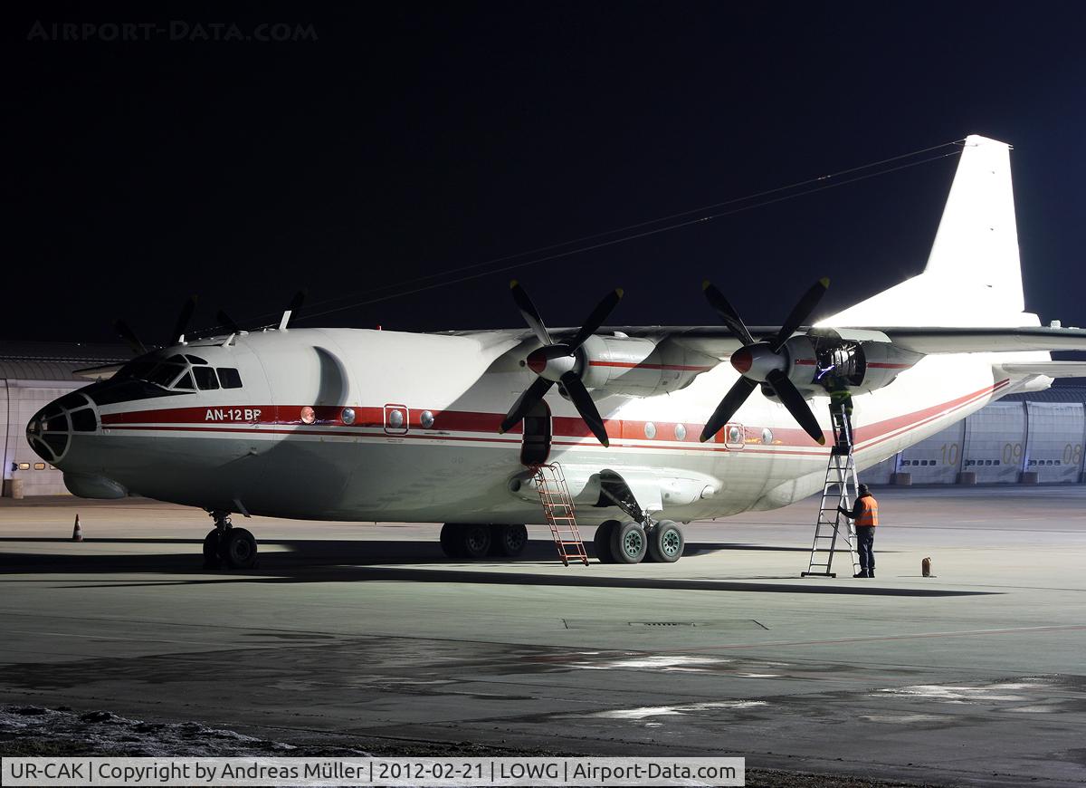 UR-CAK, 1993 Antonov An-12BP C/N 6343707, Cargo to BHX