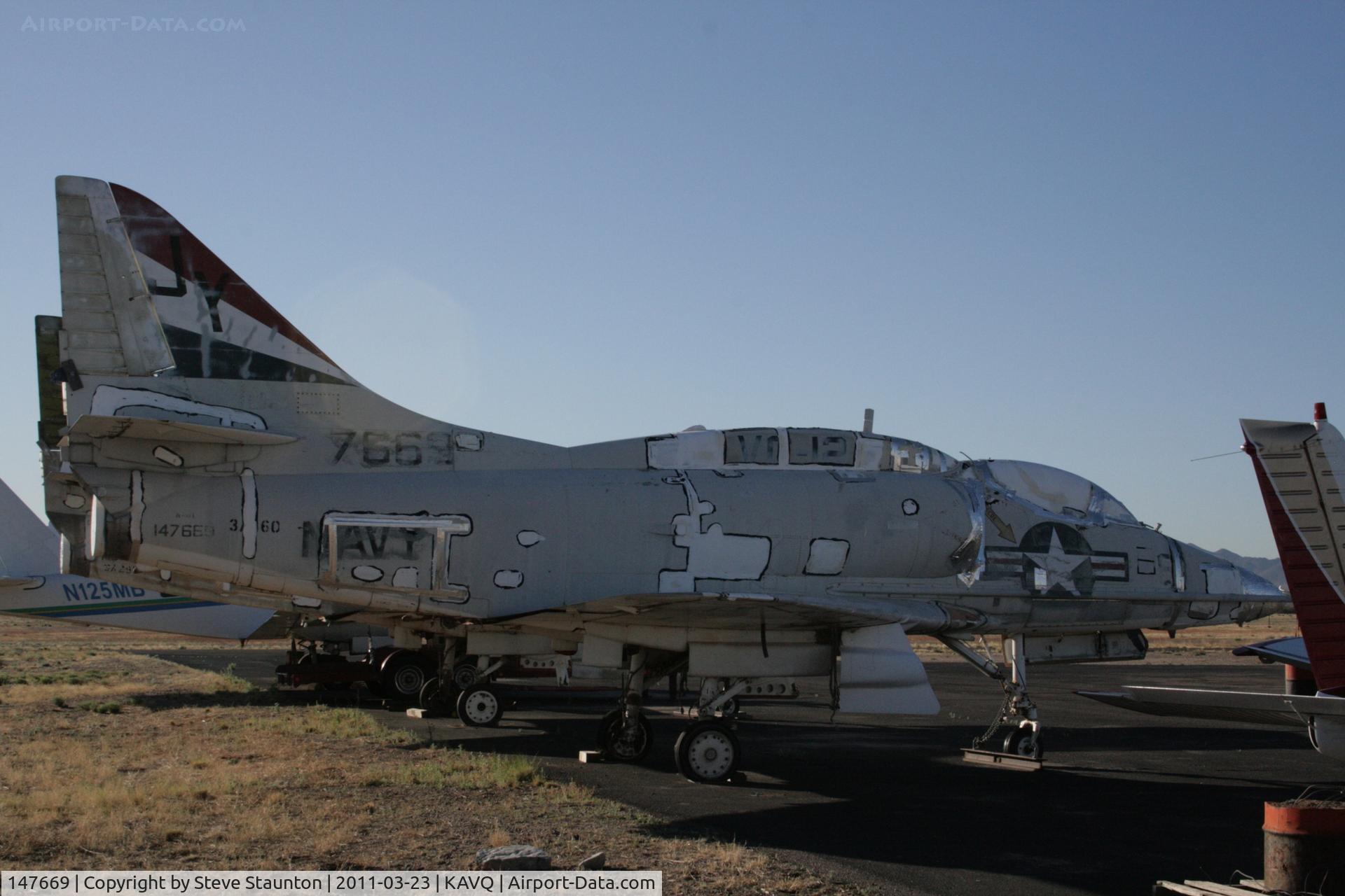 147669, Douglas A-4L Skyhawk C/N 12433, Taken at Avra Valley Airport, in March 2011 whilst on an Aeroprint Aviation tour
