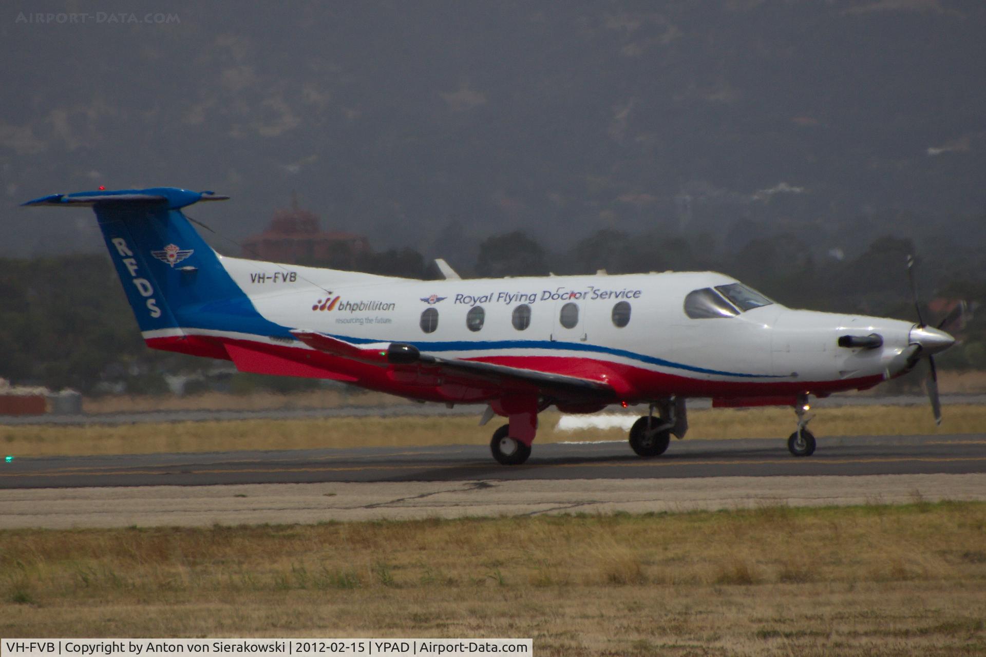 VH-FVB, 2010 Pilatus PC-12/45E C/N 1187, VH-FVB @ YPAD Pilatus PC-12/47E new acquition for the Royal Flying Doctor Service of Australia reg in au in 2010 serial # 1187