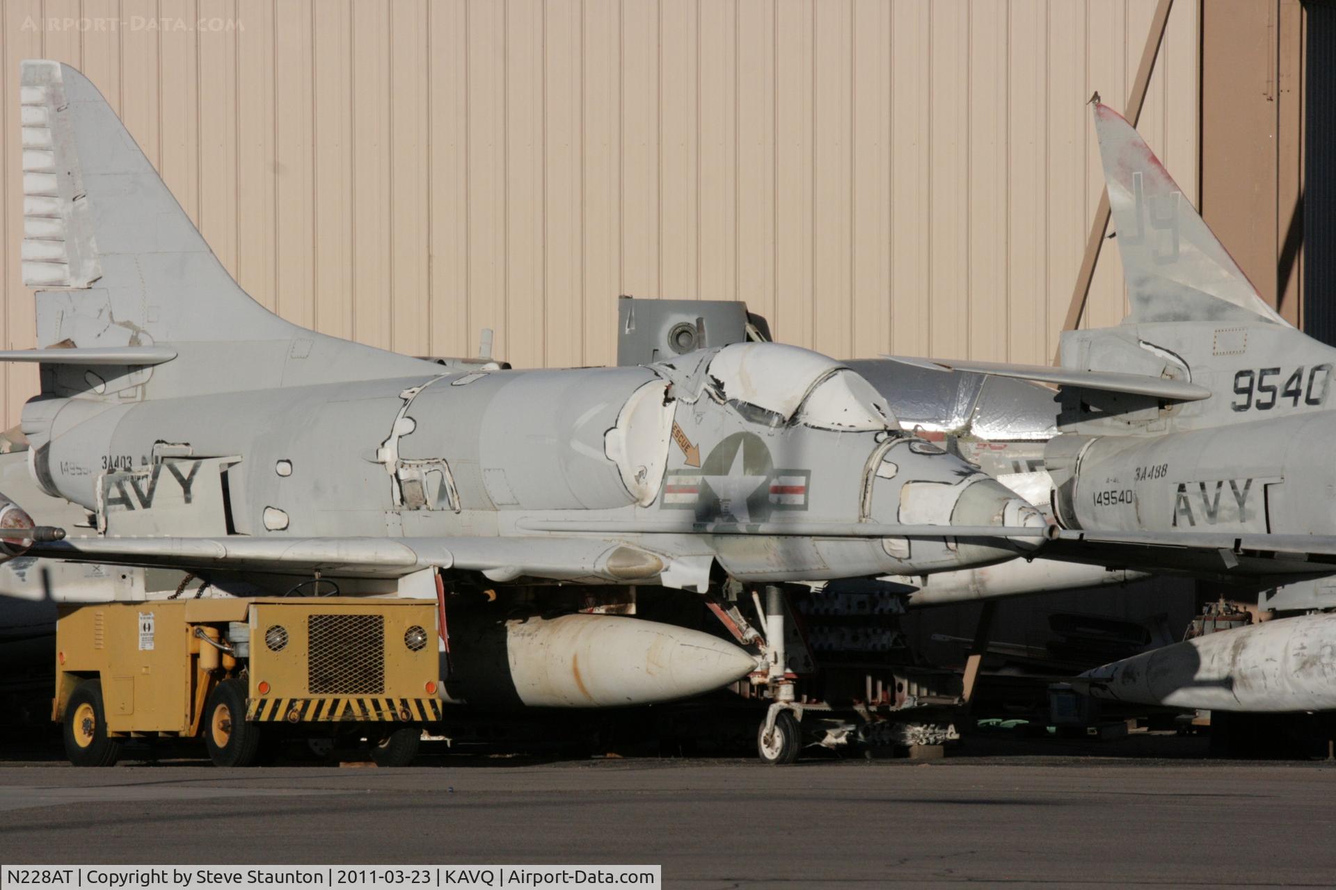 N228AT, Douglas A-4L Skyhawk C/N 12916, Taken at Avra Valley Airport, in March 2011 whilst on an Aeroprint Aviation tour