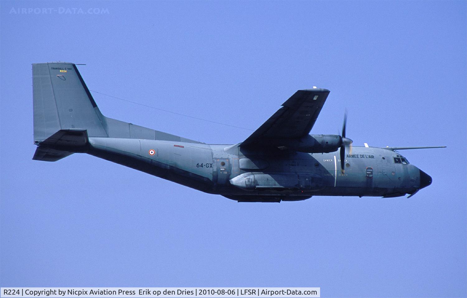 R224, Transall C-160R C/N 227, French AF C-160R Transall R224 in the take off from Reims-Champagne AB.