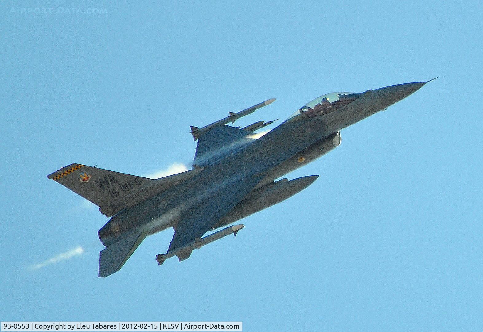 93-0553, 1993 General Dynamics F-16CJ Fighting Falcon C/N CC-188, Taken over Nellis Air Force Base, Nevada.