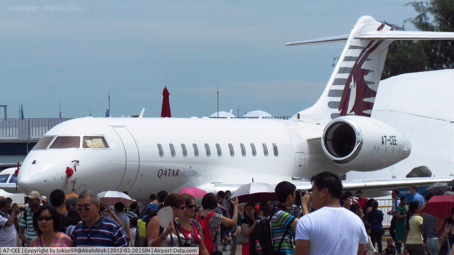 A7-CEE, 2010 Bombardier BD-700-1A11 Global 5000 C/N 9421, Qatar Excecutive