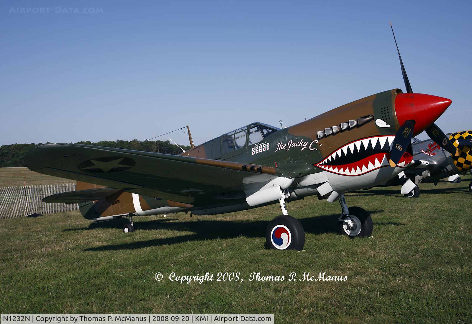 N1232N, 1943 Curtiss P-40N Warhawk C/N 27483, On Display at Millville NJ Regional Airport
