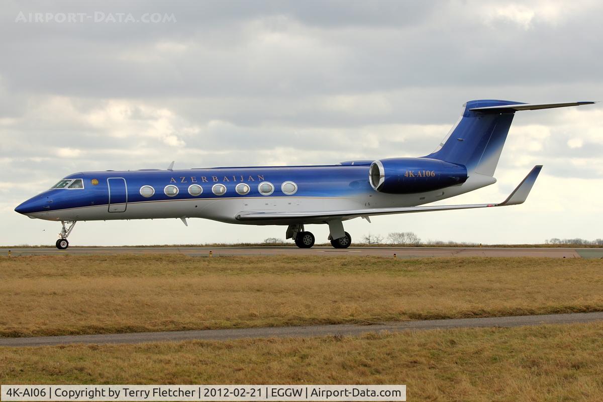 4K-AI06, 2010 Gulfstream Aerospace GV-SP (G550) C/N 5277, 2010 Gulfstream G550, c/n: 5277 of AZAL Azerbaijan Hava Yollari at Luton