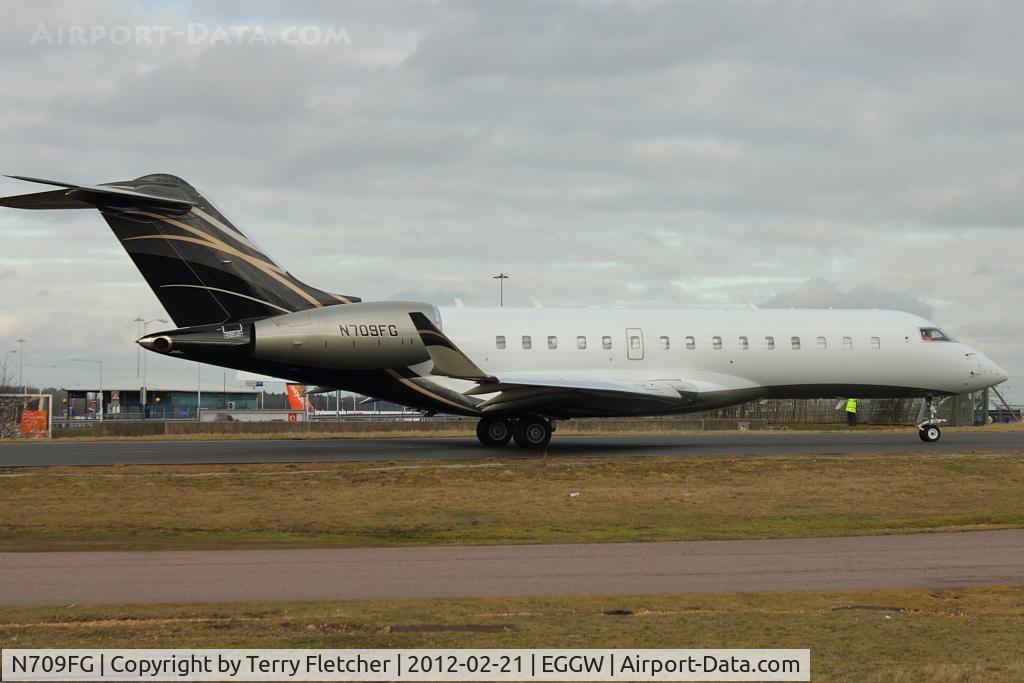 N709FG, 2008 Bombardier BD-700-1A10 Global Express C/N 9300, 2008 Bombardier BD-700-1A10 Global Express, c/n: 9300 at Luton