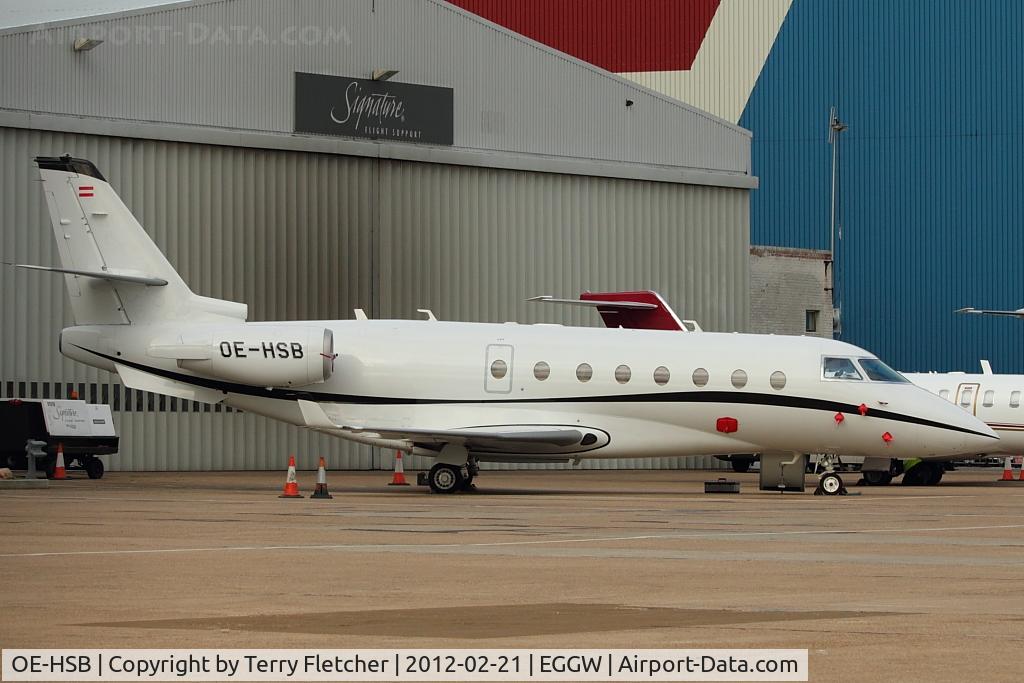 OE-HSB, 2009 Gulfstream Aerospace G200 C/N 223, Israel Aerospace Industriesltd GULFSTREAM 200, c/n: 223 at Luton