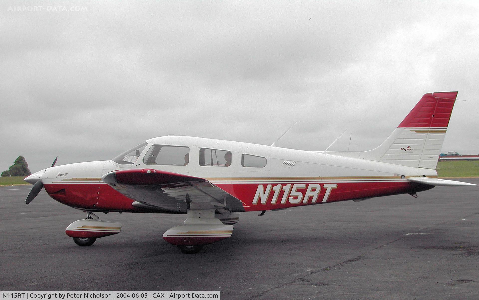 N115RT, 1995 Piper PA-28-181 Cherokee Archer III C/N 2843010, PA-28 Cherokee Archer III staging through Carlisle in the Summer of 2004.
