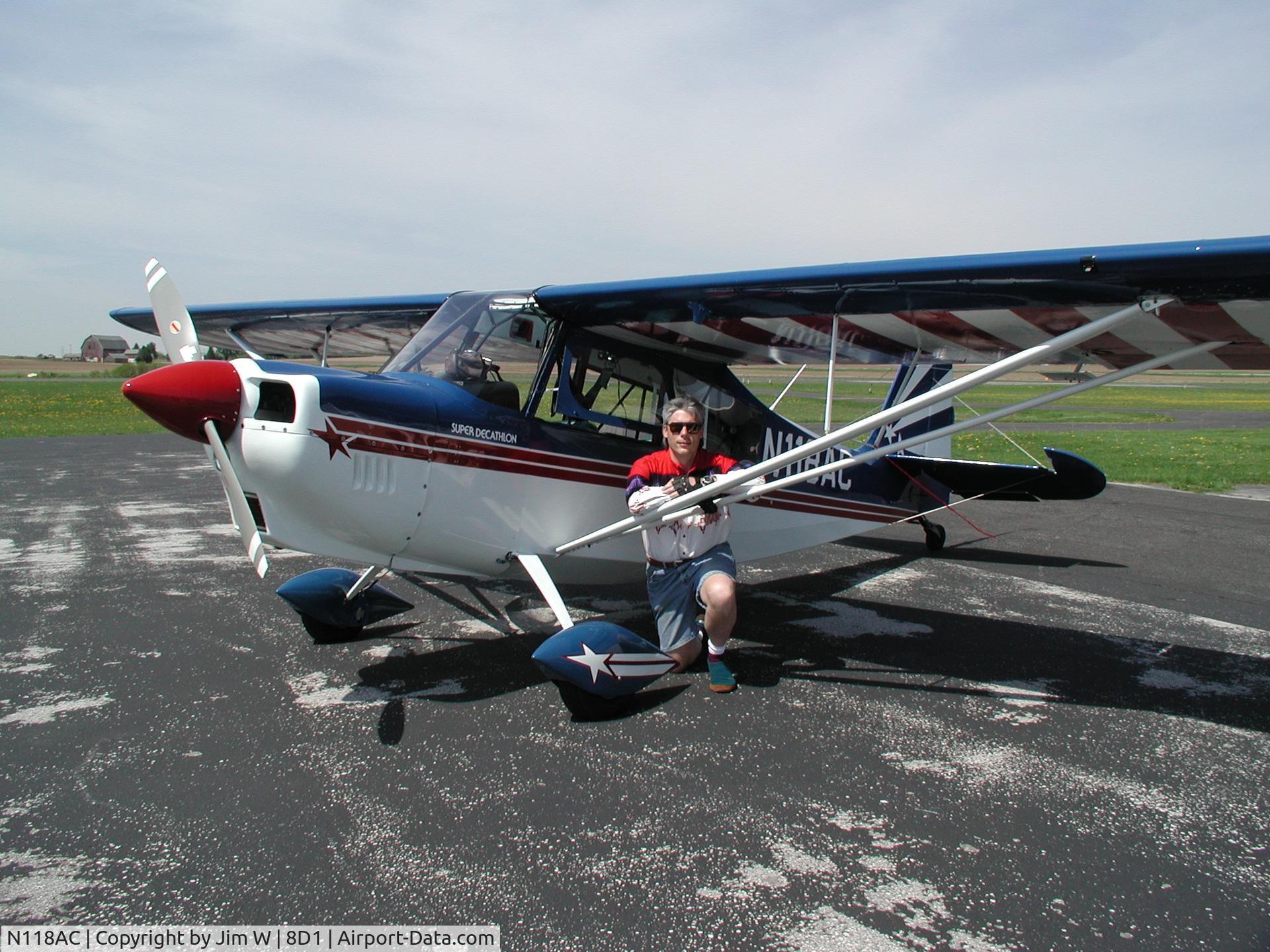 N118AC, 1992 American Champion 8KCAB Super Decathlon C/N 672-92, Based in 8D1 from 1998-2009