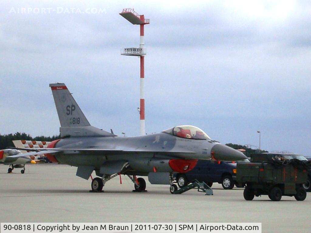 90-0818, 1990 General Dynamics F-16CG Night Falcon C/N CC-18, SP  Spangdahlem AFB  Germany