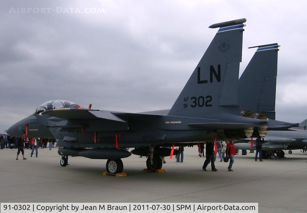 91-0302, 1991 McDonnell Douglas F-15E Strike Eagle C/N 1209/E167, LN  Lakenheath AB  England