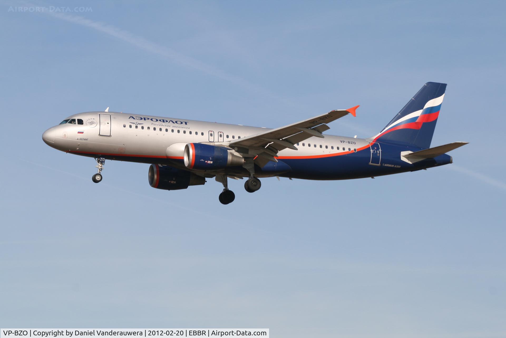 VP-BZO, 2008 Airbus A320-214 C/N 3574, Arrival of flight SU235 to RWY 25L