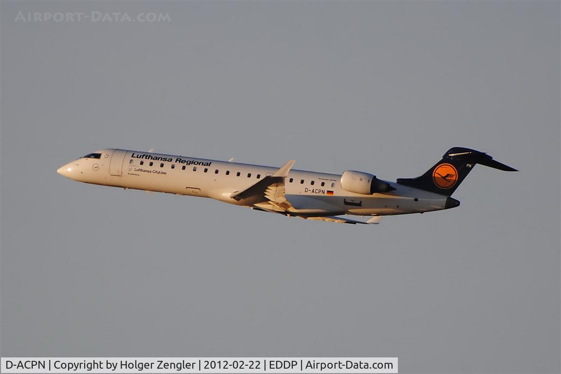 D-ACPN, 2003 Bombardier CRJ-701ER (CL-600-2C10) Regional Jet C/N 10083, Departure to MUC in last daylight.....