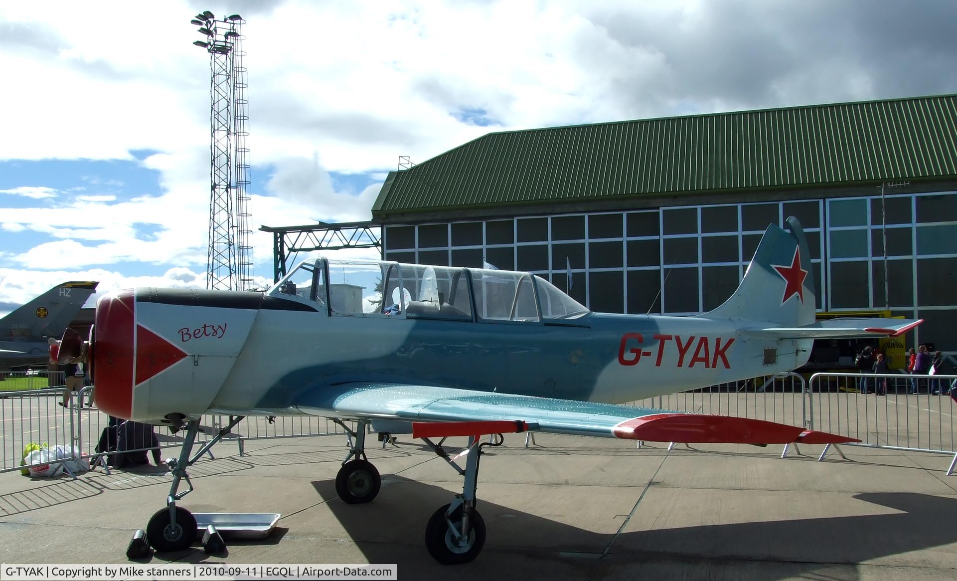 G-TYAK, 1989 Bacau Yak-52 C/N 899907, G-TYAK In the static park at Leuchars airshow 2010