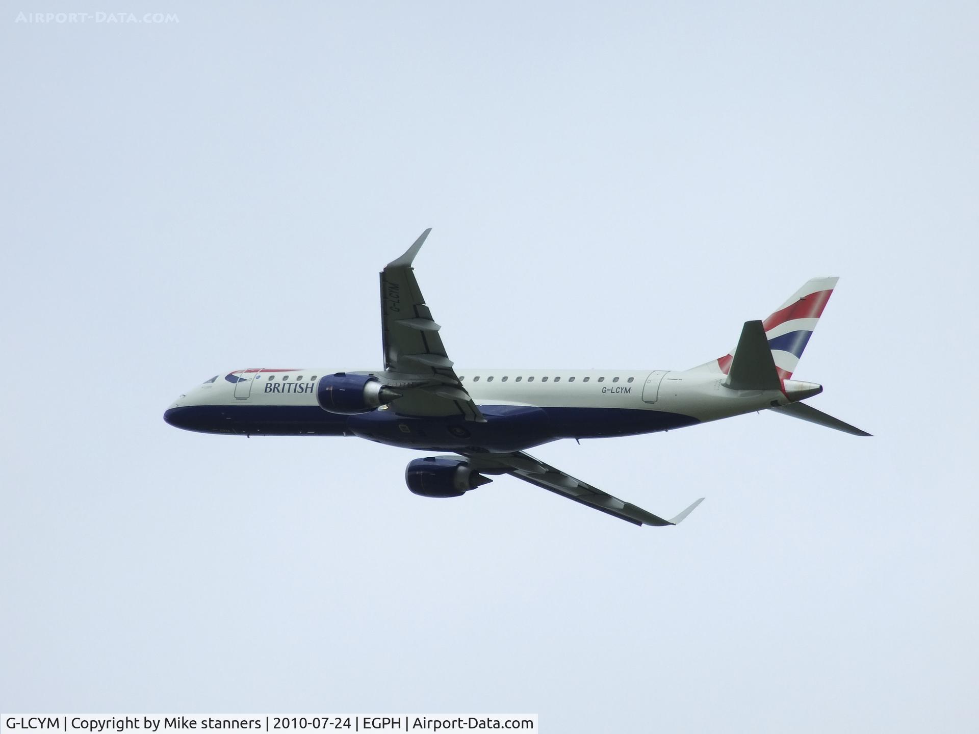 G-LCYM, 2010 Embraer 190SR (ERJ-190-100SR) C/N 19000351, British airways EMB-190-100SR Departs EDI For LCY