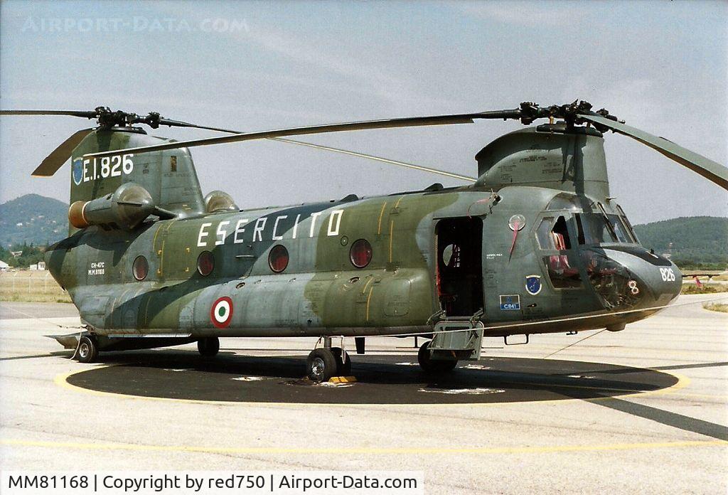MM81168, Boeing Vertol CH-47C Chinook C/N M-027, Photograph by Edwin van Opstal with permission. Scanned from a color print.