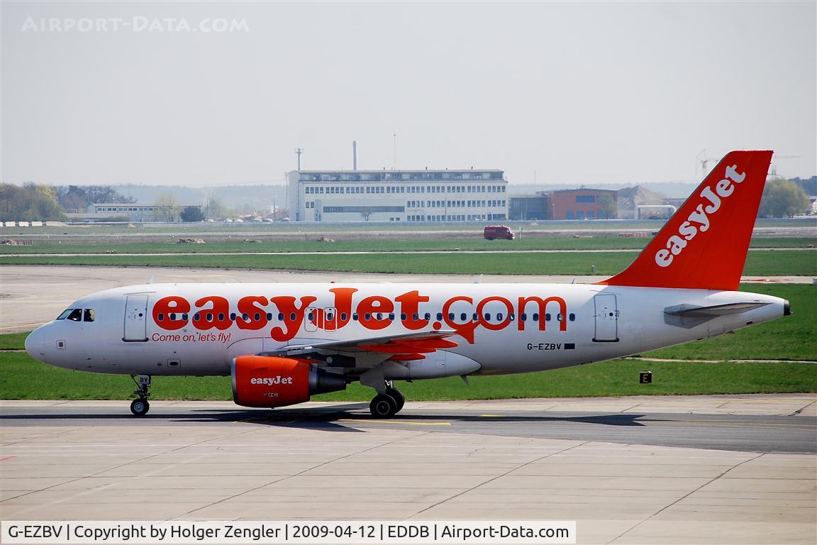 G-EZBV, 2007 Airbus A319-111 C/N 3122, Taxiing to parking position.....