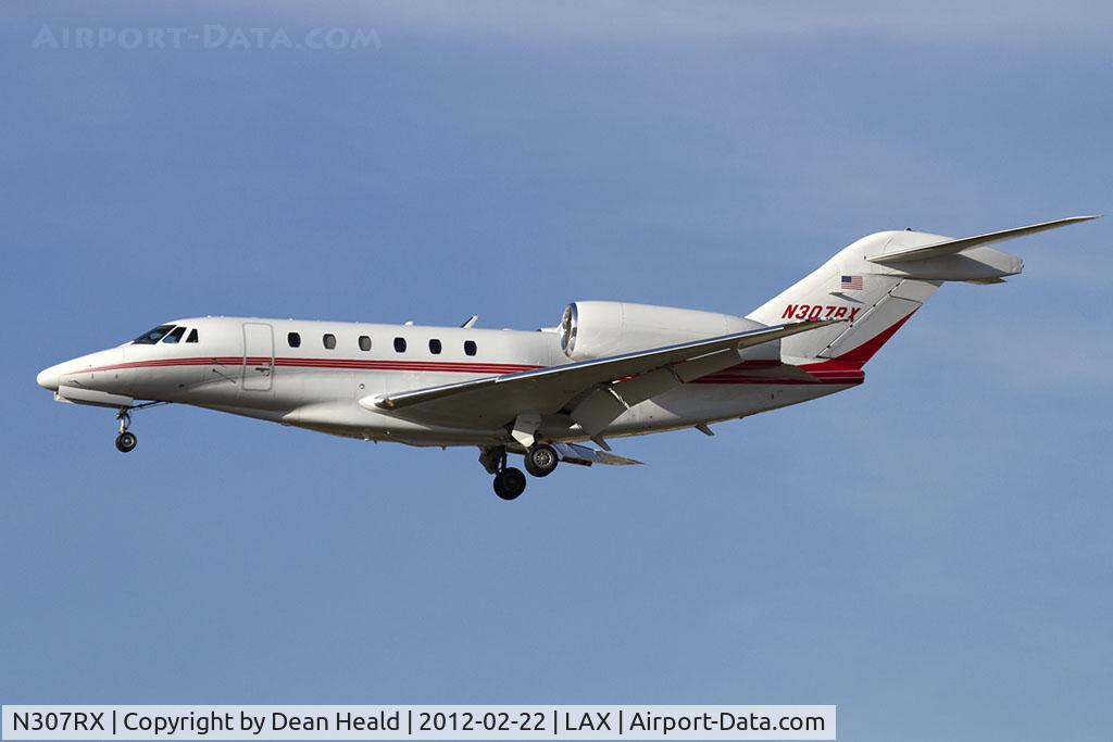 N307RX, 2000 Cessna 750 Citation X Citation X C/N 750-0107, Cessna Finance Corporation 2000 Cessna 750 Citation X N307RX on short final to RWY 25L.