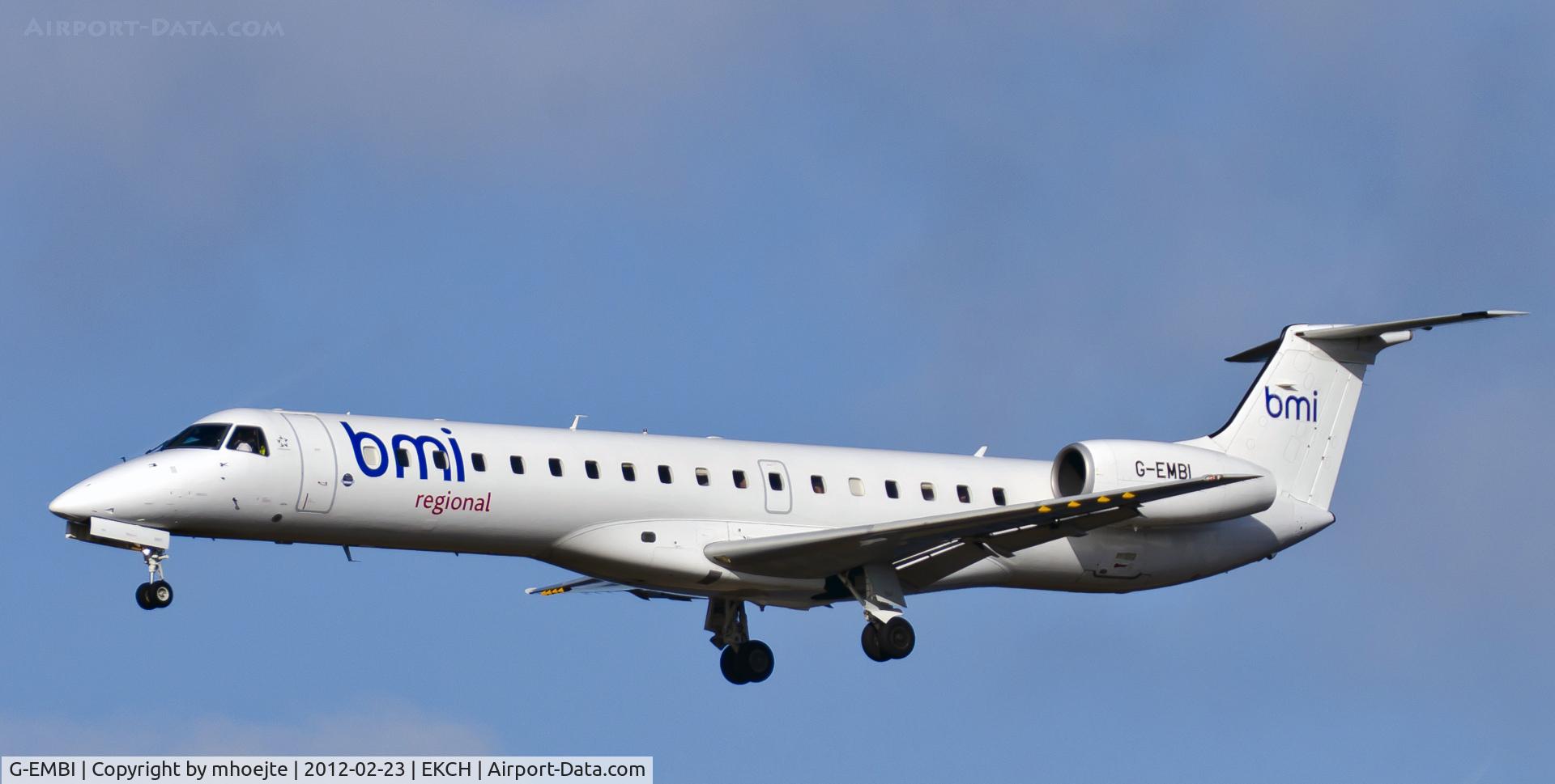 G-EMBI, 1999 Embraer EMB-145EU (ERJ-145EU) C/N 145126, Approacing CPH airport