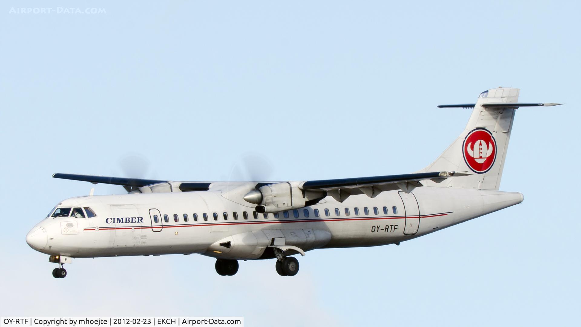 OY-RTF, 1997 ATR 72-202 C/N 496, Final approach CPH airport