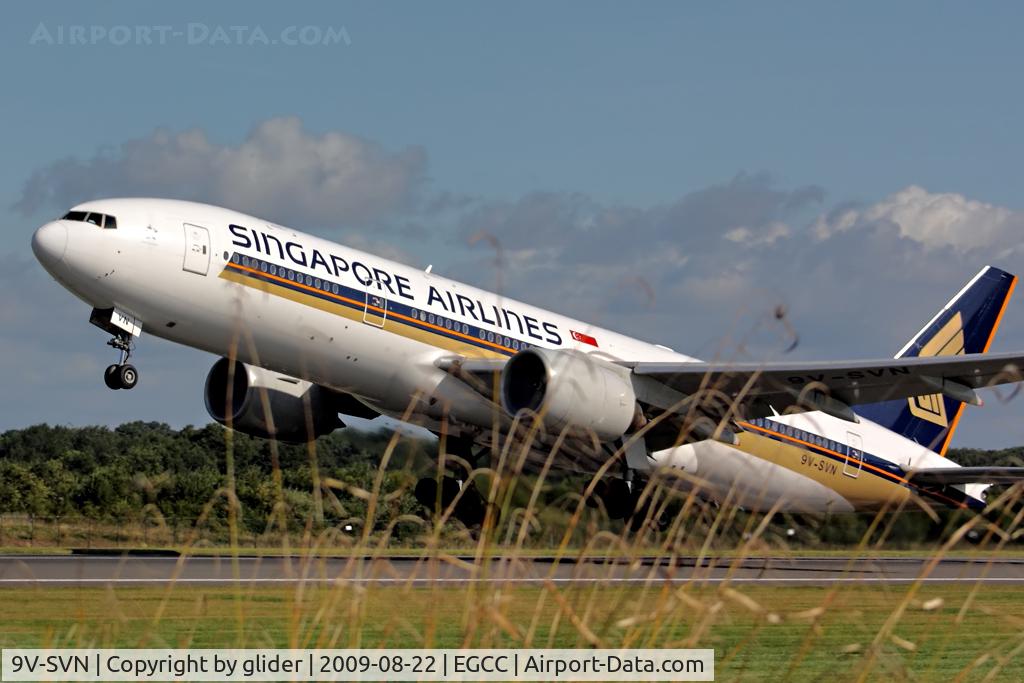 9V-SVN, 2003 Boeing 777-212/ER C/N 30873, Coming out of the long grass heading off to Singapore!!!