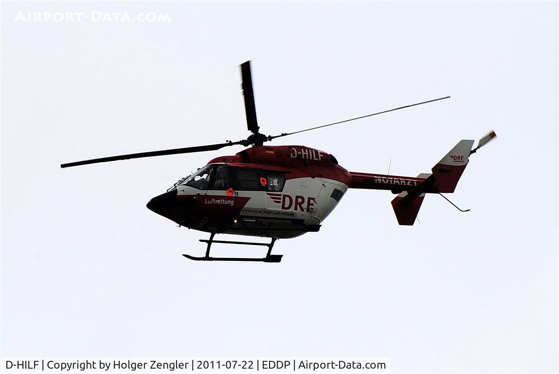 D-HILF, Eurocopter-Kawasaki BK-117B-2 C/N 7096, Crossing above my spotter position....