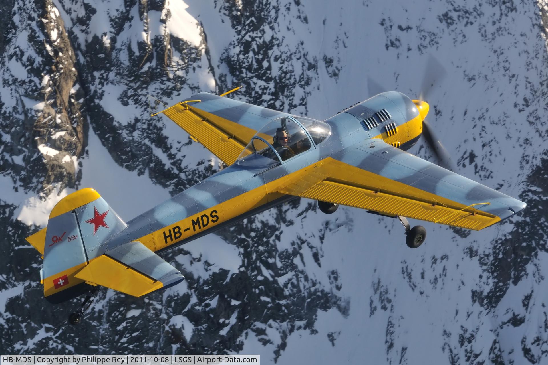 HB-MDS, 1991 Yakovlev Yak-55M C/N 910104, Yak-55M over Swiss Alps