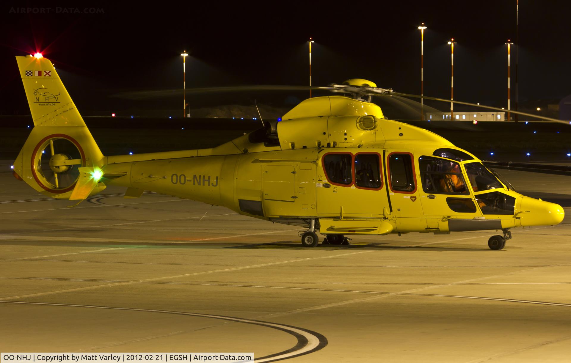 OO-NHJ, 2009 Eurocopter EC-155B-1 C/N 6842, Sat on stand at SaxonAir.