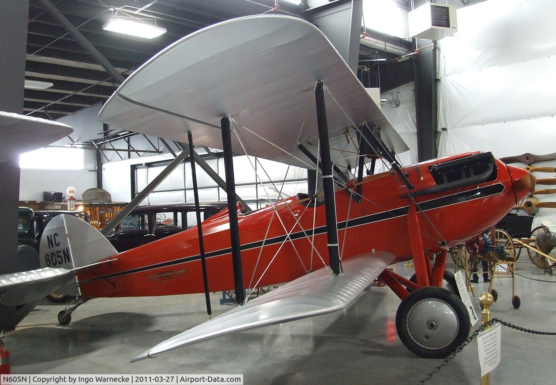 N605N, 1929 Waco DSO C/N 3006, Waco DSO at the Western Antique Aeroplane and Automobile Museum, Hood River OR